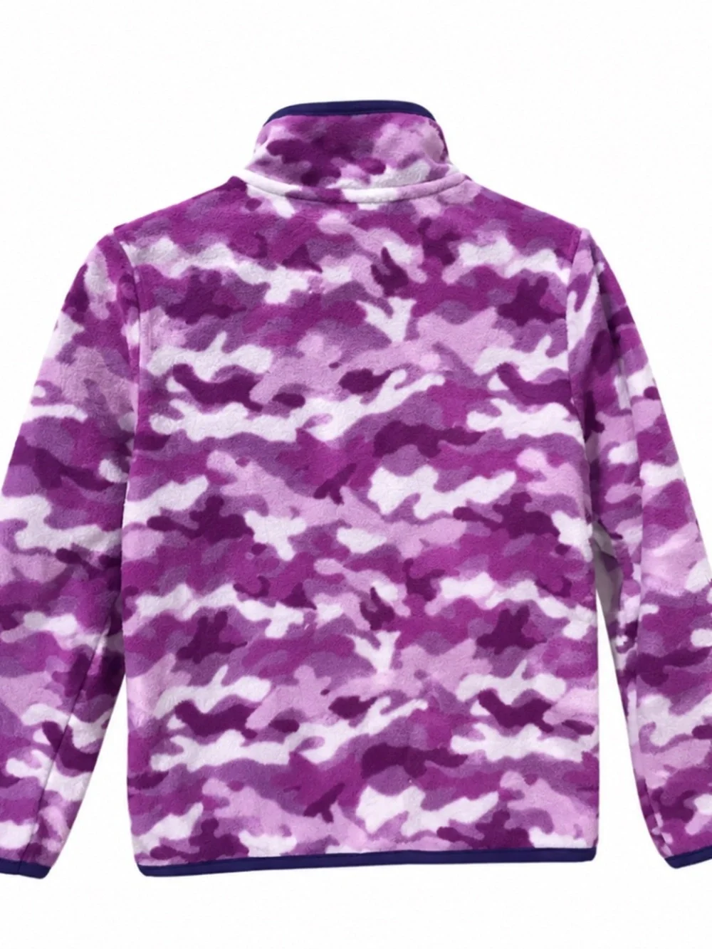 UNIQLO Girls Purple Camo Fleece Jacket Size 5–6